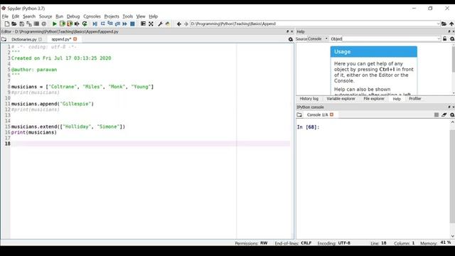 Python Basics- append() extend() and insert() смотреть онлайн