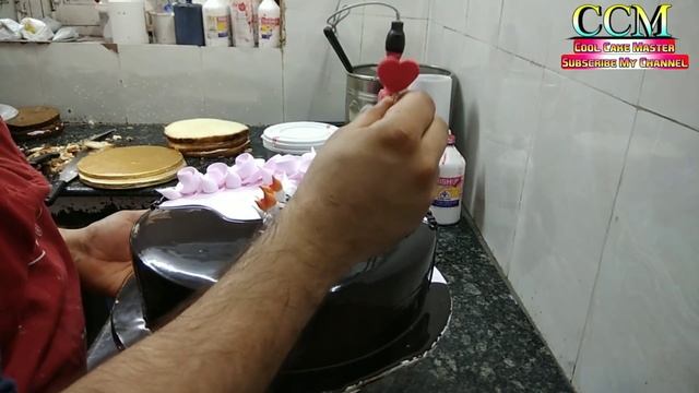 Two Anniversary cake Amazing design /heart shape/ and /round cake/ flowers design /cake смотреть онлайн