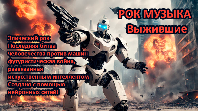 Survivors - Эпический рок, Битва человечества против машин (сделано с использованием нейросетей) смотреть онлайн