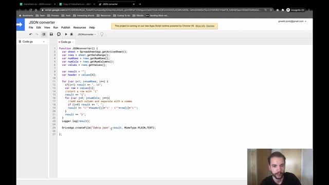 Google Sheets to JSON converter смотреть онлайн