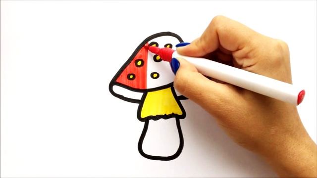 Сурет салу Саңырауқұлақ | Как нарисовать гриб | How to draw a mushroom смотреть онлайн