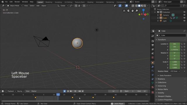 Timeline - Blender 2.80 Fundamentals