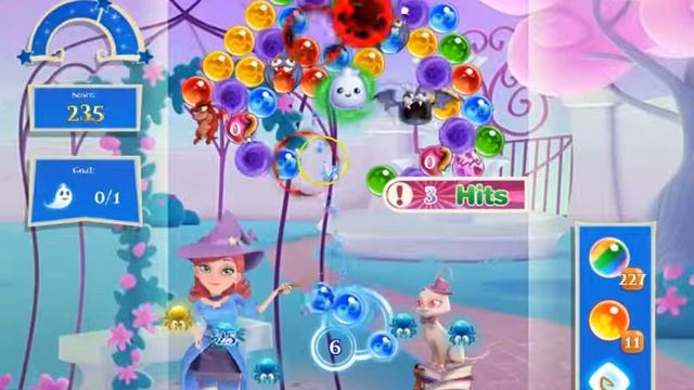 Bubble Witch 2 Saga Level 2727 with no booster & 2 bubbles left смотреть онлайн