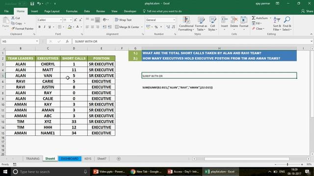 Learn MS Excel -Video 463- Advance form of COUNTIFs and SUMIFs смотреть онлайн