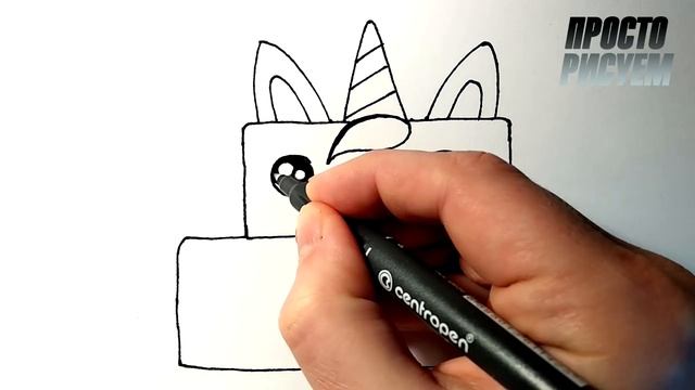 Как нарисовать МИЛЫЙ ТОРТ ЕДИНОРОГ, Рисунки для детей и начинающих #drawings смотреть онлайн