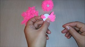 Бантики Пушистики из органзы МК Канзаши / Bows furries are organza Kanzashi MK