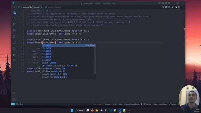 ORACLE DATABASE TUTORIAL #13 OPERASI LIKE смотреть онлайн