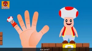 Семья пальчиков МАРИО|Mario Finger Family in Russian