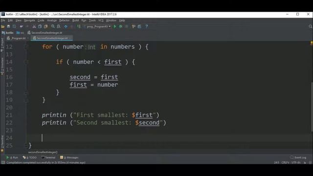 second smallest integer in kotlin смотреть онлайн