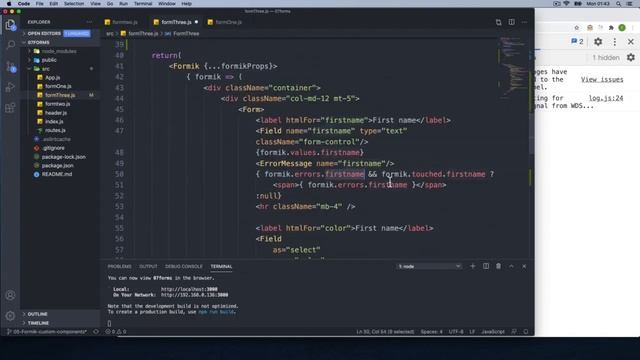 Formik Custom Fields in React - React Js Tutorial #61 смотреть онлайн