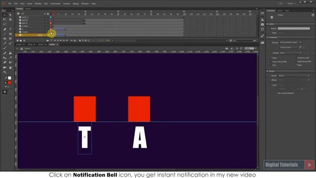 Animate Text Reveal Animation (Style-4) Adobe Animate CC Tutorials смотреть онлайн