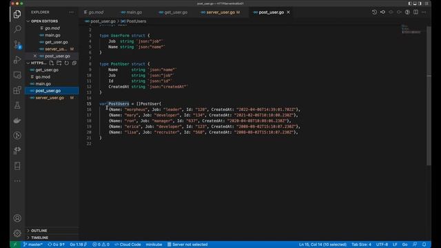 Go (Golang) Local Server. POST & GET Request & iOS Project. смотреть онлайн