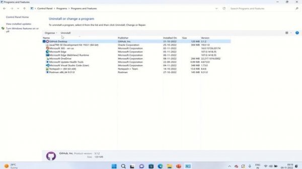 uninstall GitHub Desktop on windows 11 | remove GitHub Desktop on windows