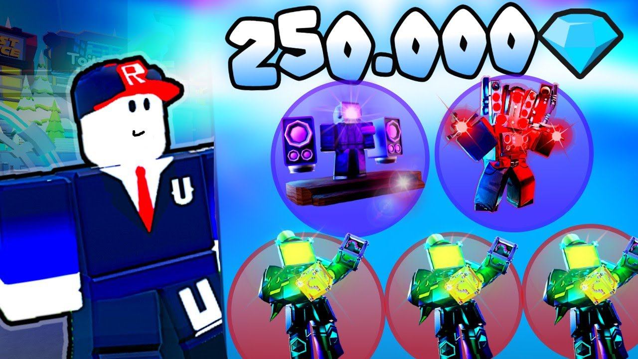 Я ПОТРАТИЛ в Trading Plaza 250 000 ГЕМОВ # Toilet Tower Defense смотреть онлайн