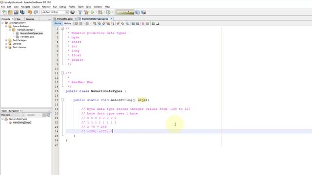 Java Tutorial 4 - Variables, Numeric Primitive Data Types 1-2 смотреть онлайн