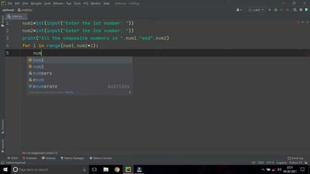 Python pratice question-8 || Print all composite numbers between two given number , python program смотреть онлайн
