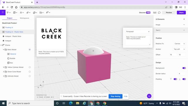 Vectary: Hotspot to Pop Up Descriptor Text смотреть онлайн