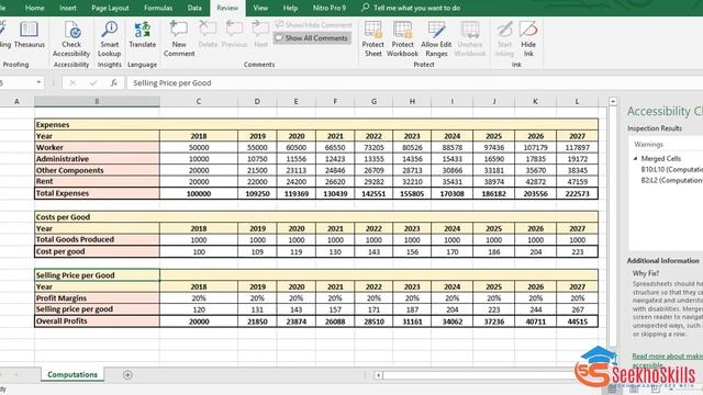 E-31: 'Reviewing' Excel Files (Spell Checks, Research, Thesaurus, Translate, Review Tutorial) смотреть онлайн