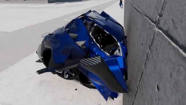 Ferrari F8 vs Wall 400 KM/H - BeamNG Drive смотреть онлайн