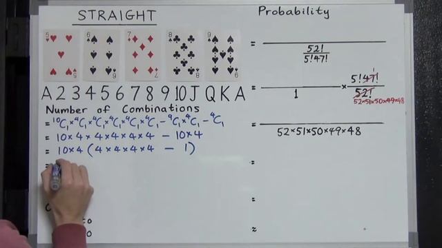 5-card Poker STRAIGHT Probability and Odds смотреть онлайн