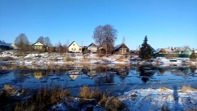 Смотри, какая красотаஐ!.Зима. Река. Футаж для видео-монтажа. смотреть онлайн