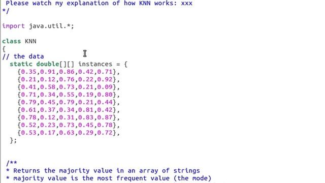 Java Implementation of K-Nearest Neighbors (kNN) Classifier 1/2 смотреть онлайн