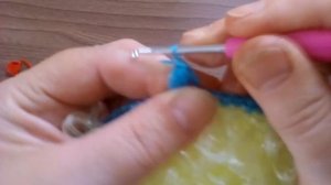 Круглая мочалка "Пион".