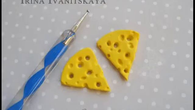 Как сделать серьги "Сыр"из глины (How to make earrings "Cheese"out of clay) смотреть онлайн