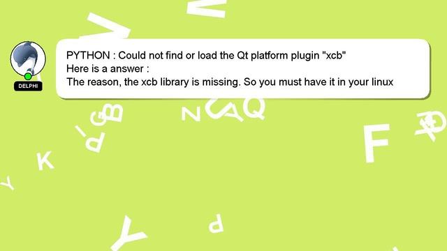 PYTHON : Could not find or load the Qt platform plugin "xcb" смотреть онлайн