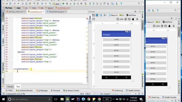 ScrollView | Android Studio смотреть онлайн