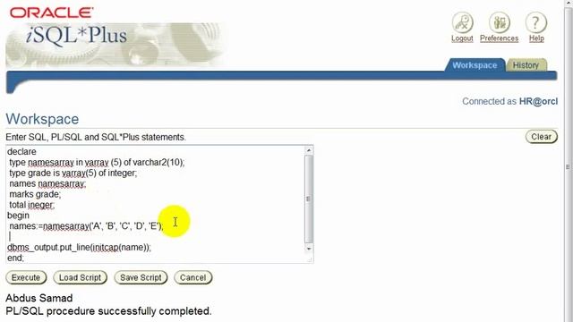 Oracle 10g PL SQL Class 10-Array смотреть онлайн