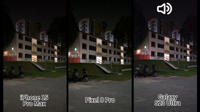 Google Pixel 8 Pro vs iPhone 15 Pro Max vs Galaxy S23 Ultra Low Light 4K Video Recording Test