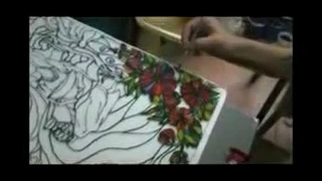 Витражи Роспись стекла Пример изготовления Витража смотреть онлайн