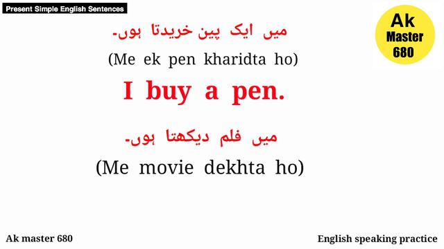 Present Simple English Sentences With Urdu Translation | English Speaking Practice смотреть онлайн