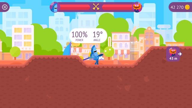 Bowmasters #37 Детская игра для детей на андроид про ДУЭЛЬ ГЕРОЕВ Игровое видео Боумастер смотреть онлайн