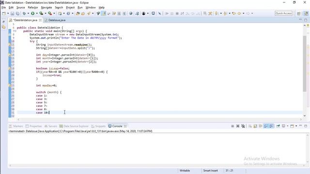 How To Create A User Defined Date Validation Method In Java || Date Validation || Biswa Technical смотреть онлайн