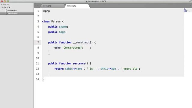 PHP Object Oriented Programming OOP Constructors 3 13 смотреть онлайн
