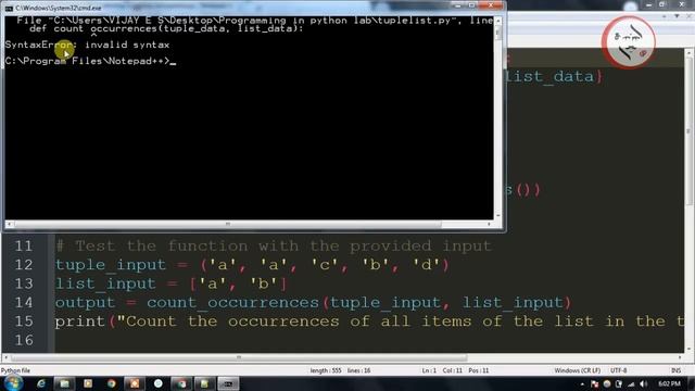 Python Code for Count Occurrences All item in Tuple and List in Tamil | #python_code #Tuple #List смотреть онлайн