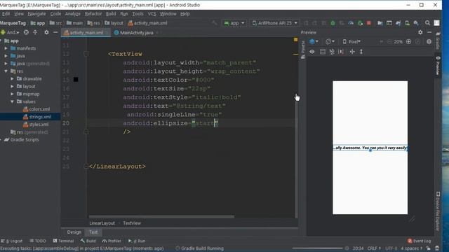 Marquee || EllipSize || TextView Everything In One Video || *Android Studio* смотреть онлайн