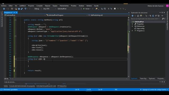 ¿Cómo realizar una solicitud Post y serializar una clase a Json en C# .Net y C# .Net Core? смотреть онлайн