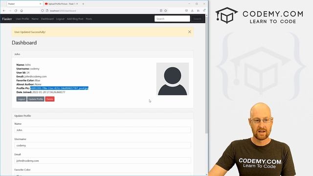 Fix And Show Profile Picture - Flask Fridays #41 смотреть онлайн