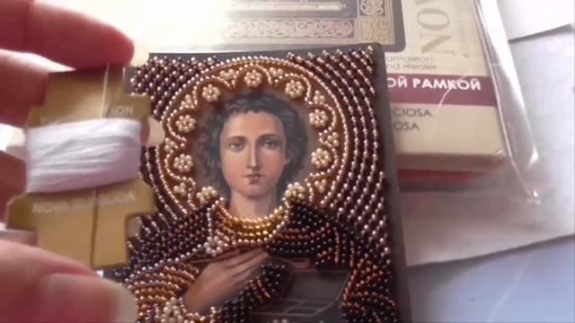Вышивка бисером/ Иконы от Нова Слобода в рамках/ Пантелеймон Целитель и Ангел Хранитель смотреть онлайн