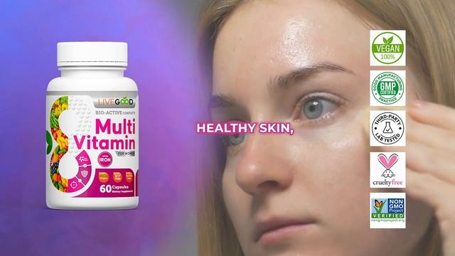Multi Vitamin with Iron for Women #LiveGood BioActive Complete. #vitamins #femalenutrition #energy смотреть онлайн