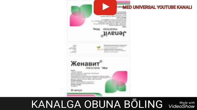 JENAVIT KAPSULASI QO'LLANILISHI HAQIDA MA'LUMOT. ЖЕНАВИТ КАПСУЛАСИ ХАҚИДА МАЬЛУМОТ. #ЖЕНАВИТ смотреть онлайн