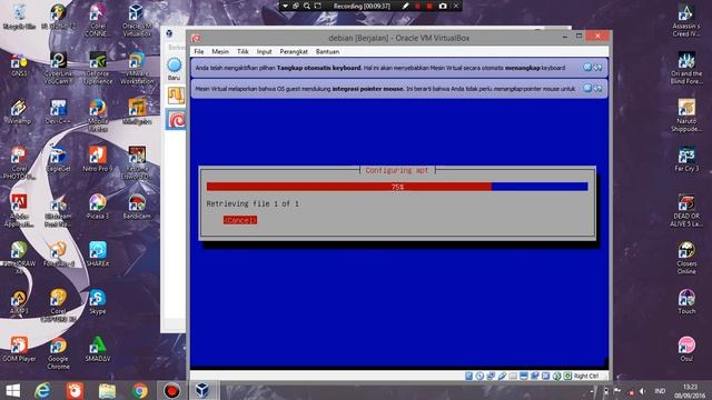 tutorial instalasi debian di oracle(virtual box) смотреть онлайн