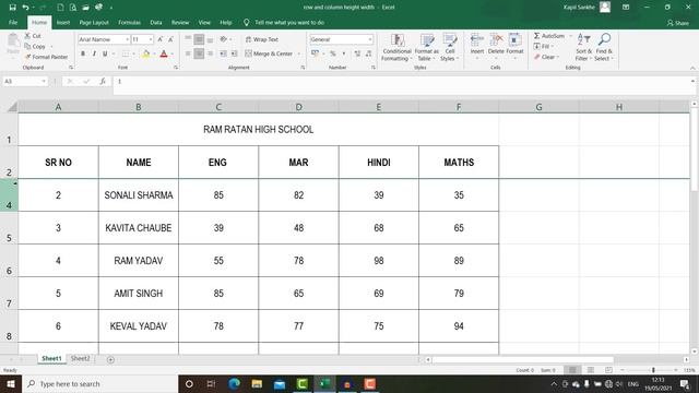 EXCEL VIDEO 9 # CELL GROUP ( FORMAT) # ROW HEIGHT, COLOUM WIDTH, HIDE UNHIDE ROW COLOUM & SHEET смотреть онлайн