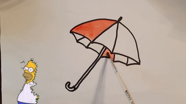 Drawing umbrella for kids.| Рисование зонтика для детей.| Bolalar uchun soyabon chizish. смотреть онлайн