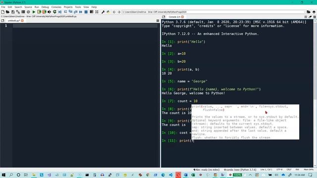 Python, part 4: Formatting output with "f" strings смотреть онлайн