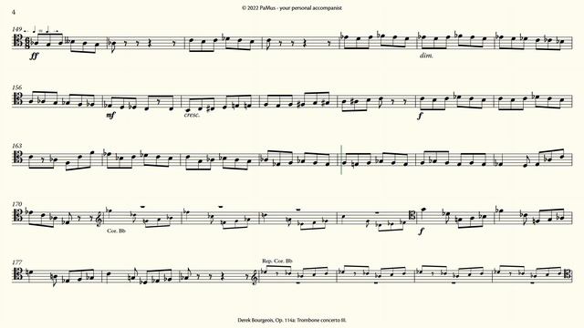 Derek Bourgeois: Trombone Concerto Op. 114, 3rd movement orchestra 440Hz смотреть онлайн