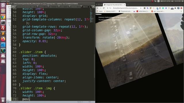 Diagonal Thumbnail Slideshow Animation in Anime.js смотреть онлайн